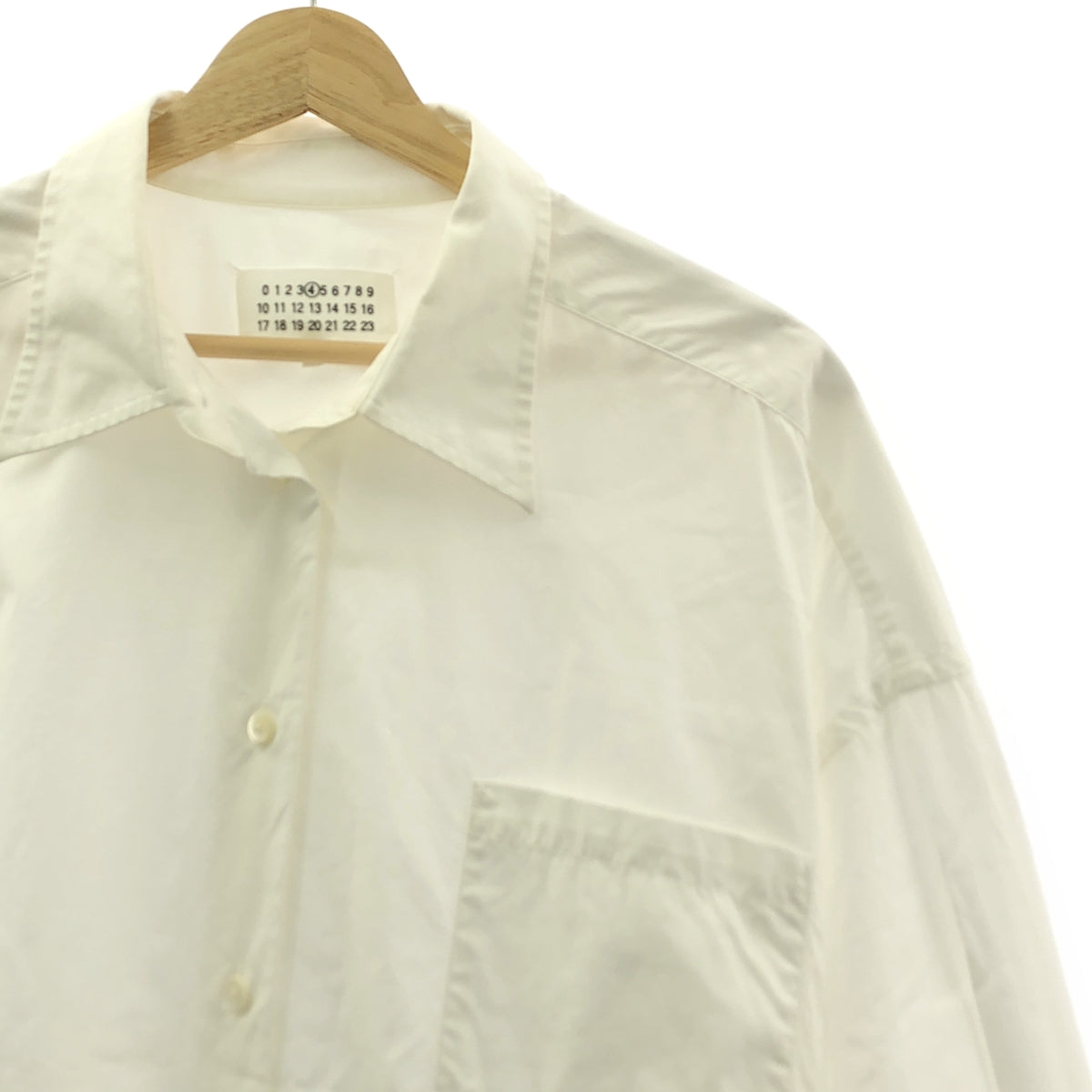 Maison Margiela / 메종 마르젤라 | 2018AW | 코튼 롱 오버 사이즈 셔츠 | XS |