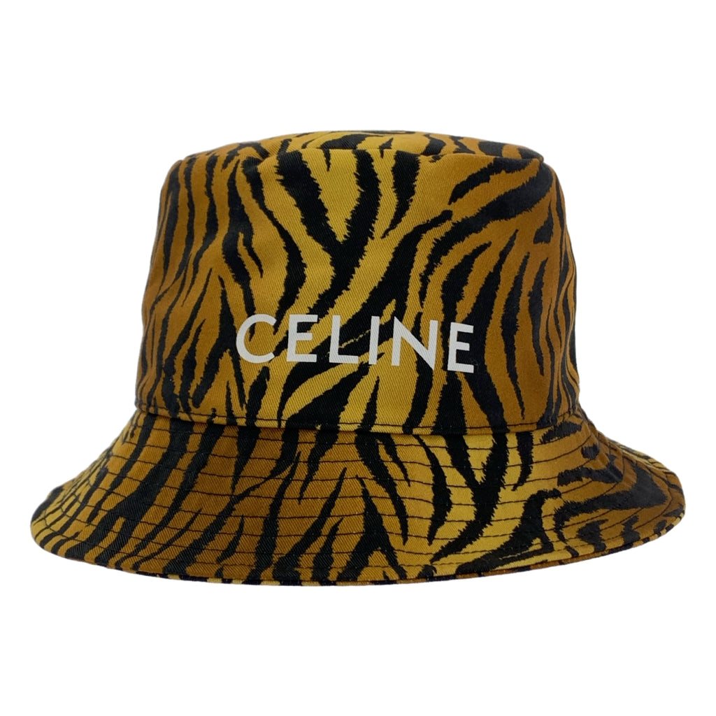 CELINE / 셀린느 | 총 무늬 동물 로고 버킷 모자 모자 / 총 안감 | M (58) | 기타