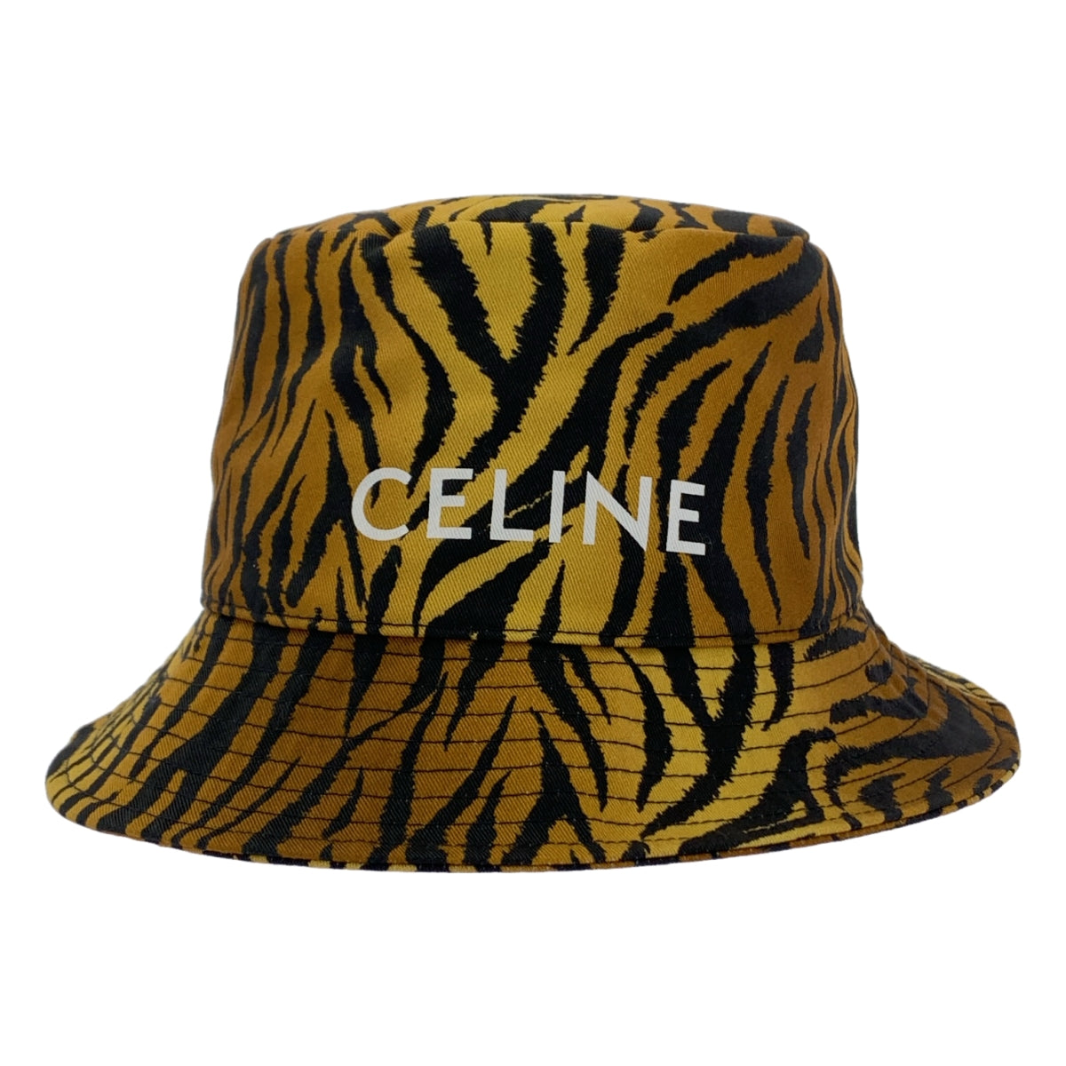【美品】  CELINE / セリーヌ | 総柄 アニマル ロゴ バケットハット 帽子 / 総裏地 | M（58） | ブラウン | メンズ