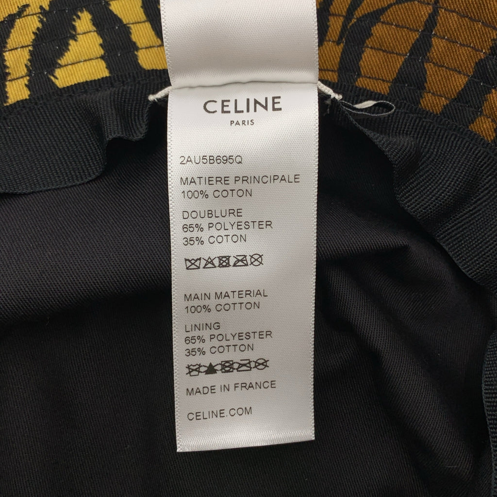 CELINE / 셀린느 | 총 무늬 동물 로고 버킷 모자 모자 / 총 안감 | M (58) | 기타
