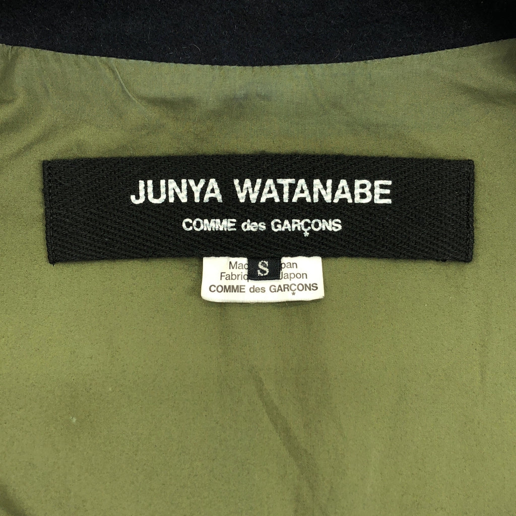 JUNYA WATANABE COMME des GARCONS / 준야와타나베 | 2019AW | 울 전환 라운드 컬러 모드 코트 | S | 네이비/카키 | 여성