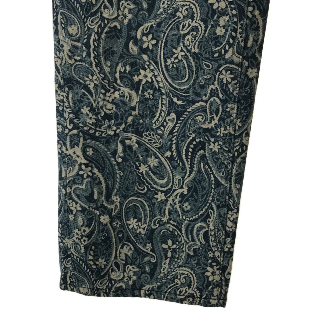 [品相良好] JOHNBULL / 約翰牛 | THE KYOTO BASSEN 佩斯利圖案褲子 | S |藍色 |女性的