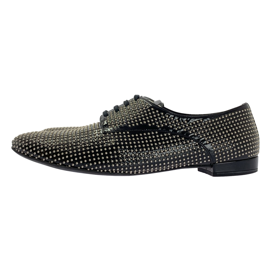 miu miu / ミュウミュウ | レザー スタッズ レースアップ ドレスシューズ | 38 | レディース