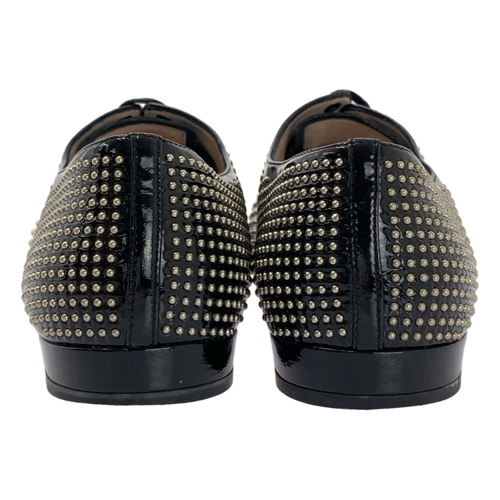 miu miu / ミュウミュウ | レザー スタッズ レースアップ ドレスシューズ | 38 | レディース