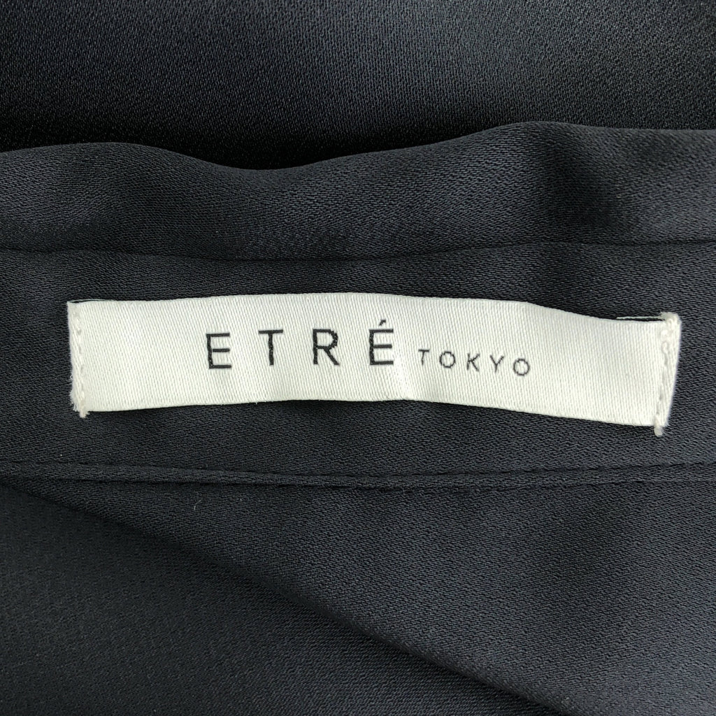 ETRE TOKYO | 緞面襯衫裙 | F碼 | 黑色 | 女款
