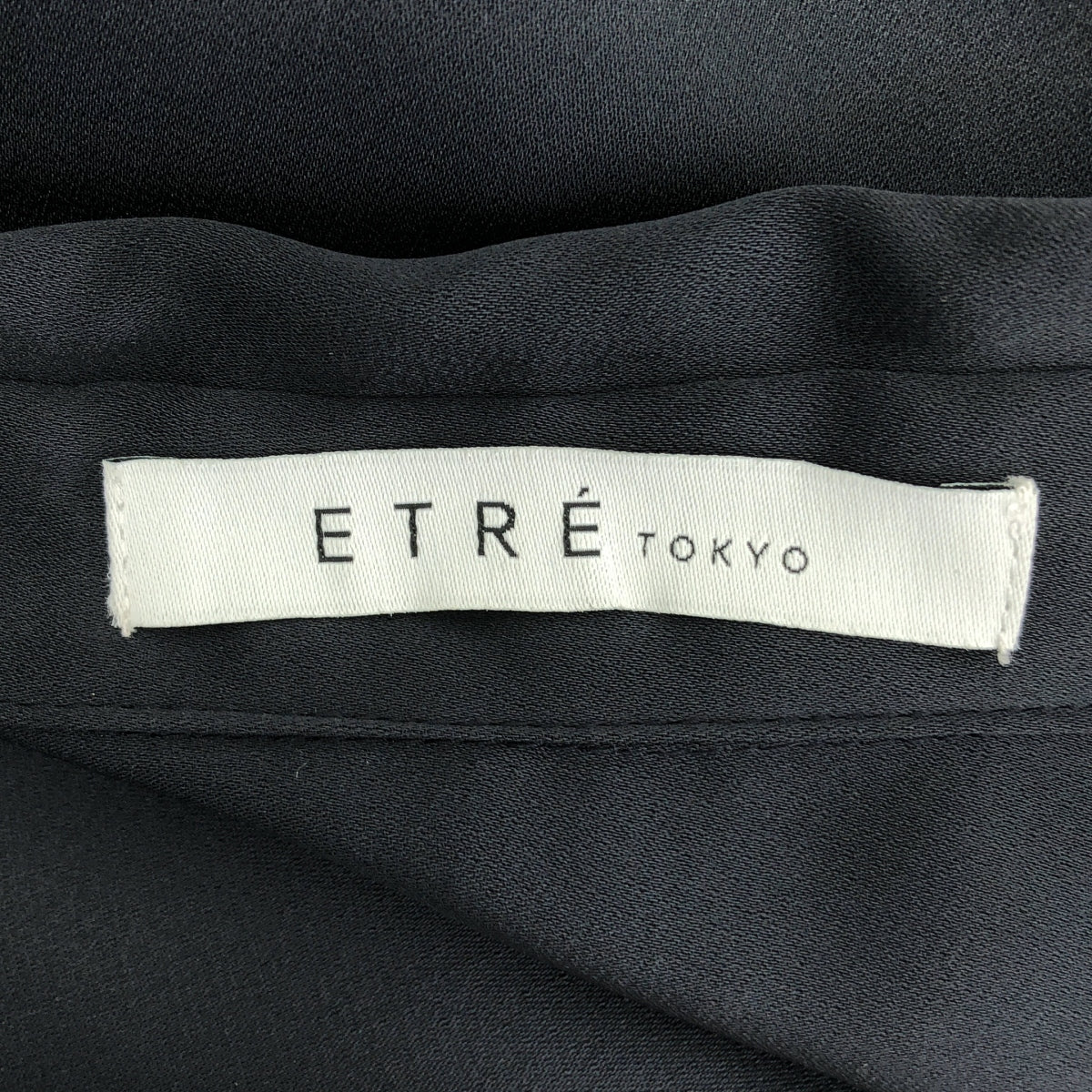 ETRE TOKYO | 緞面襯衫裙 | F碼 | 黑色 | 女款