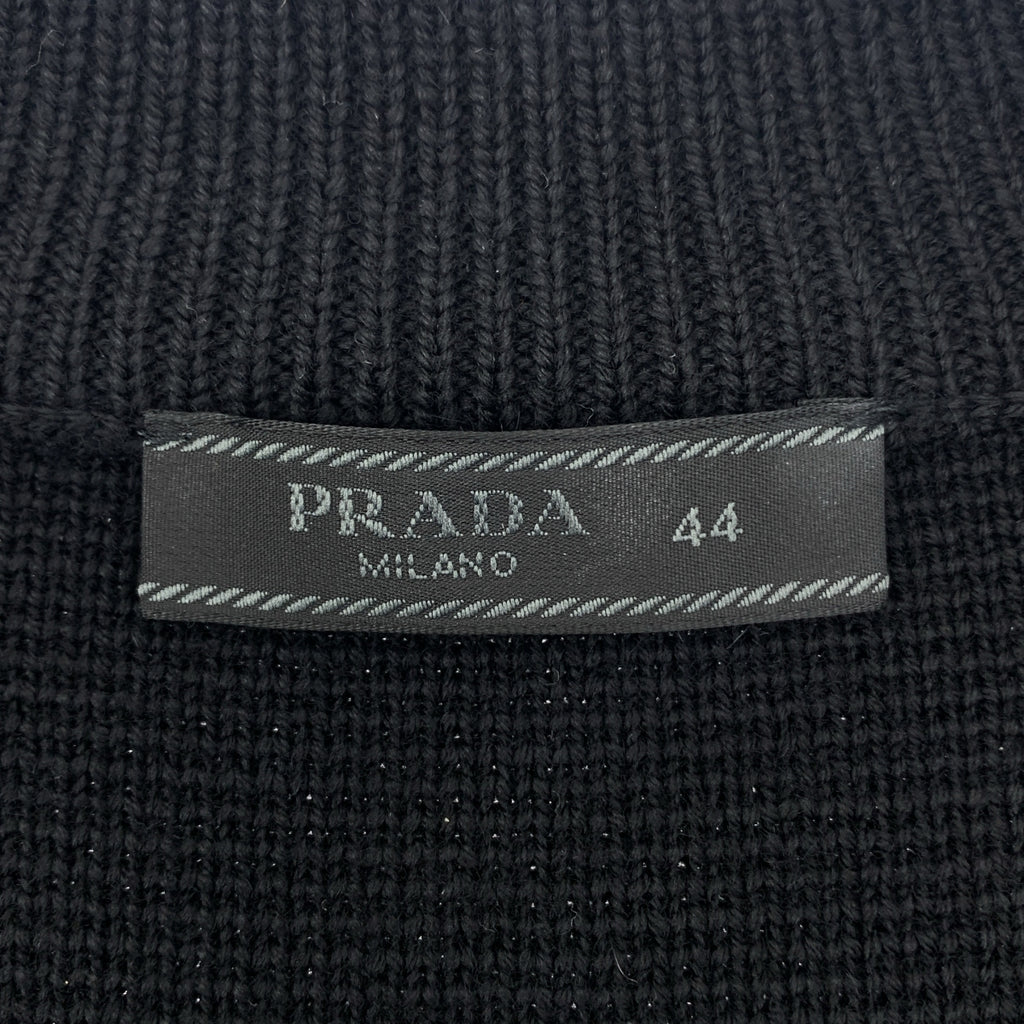PRADA / プラダ | 2015 | ジップアップ ニットジャケット | 44 | ブラック | メンズ