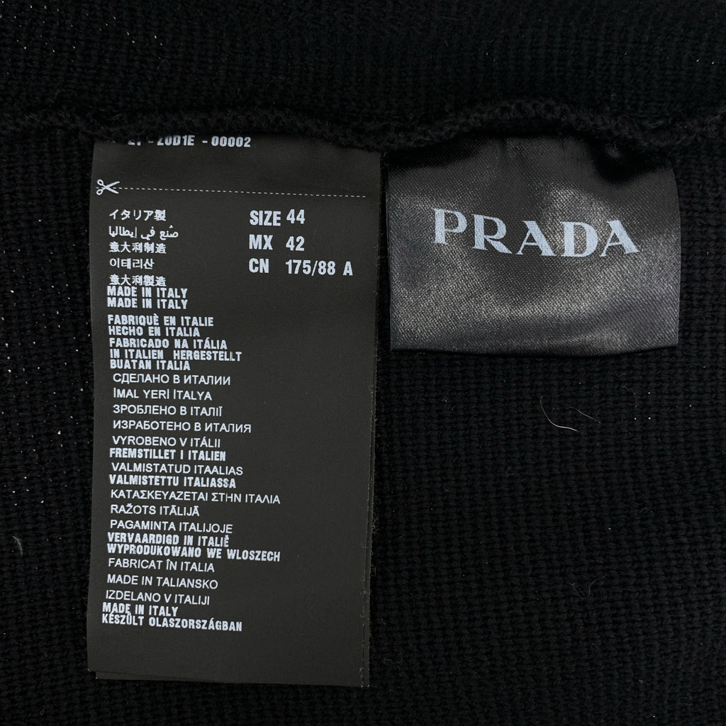 PRADA / プラダ | 2015 | ジップアップ ニットジャケット | 44 | ブラック | メンズ