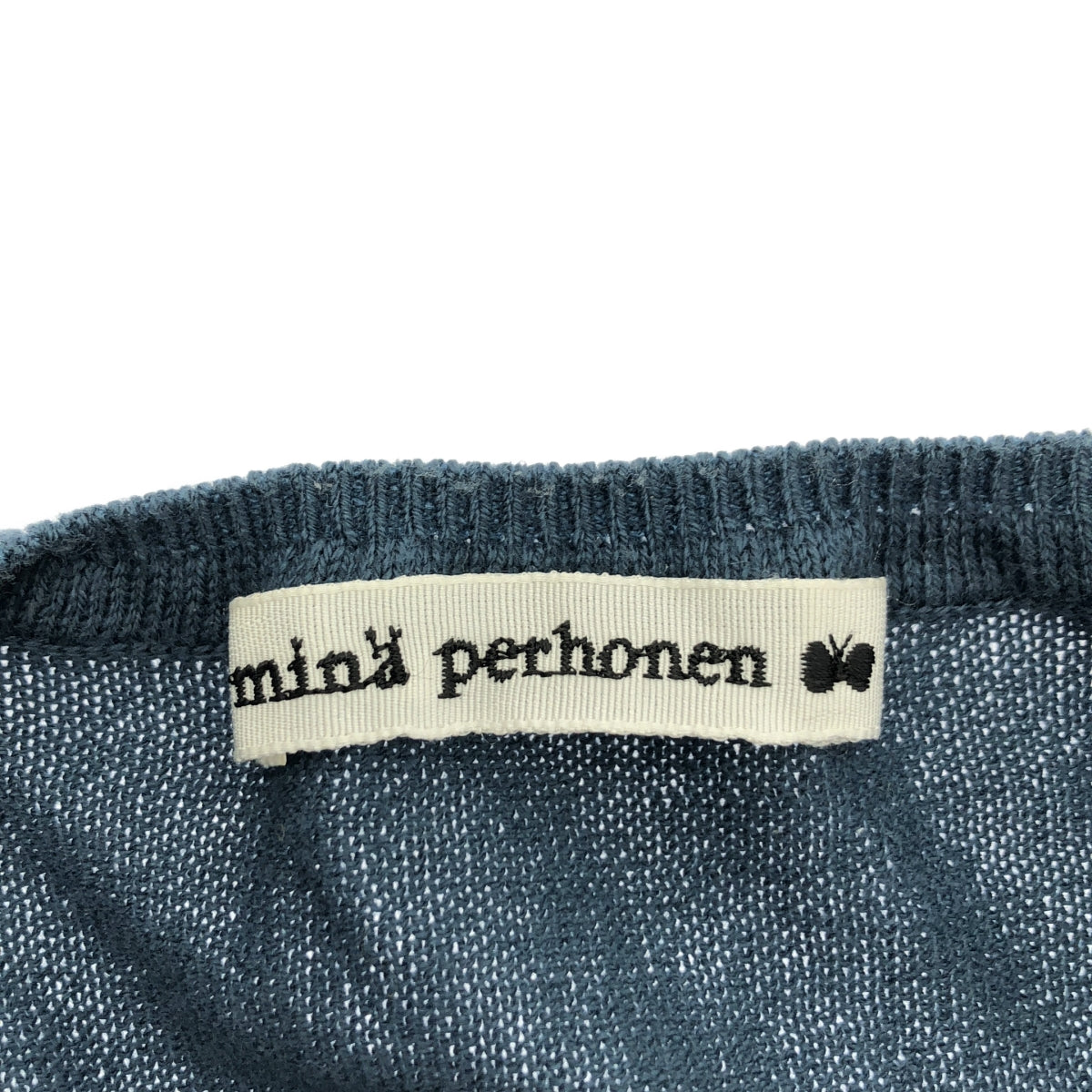 mina perhonen / ミナペルホネン | memoria / メモリア コットン ちょうちょ エンブロイダリー サマー ニット | 40 | レディース