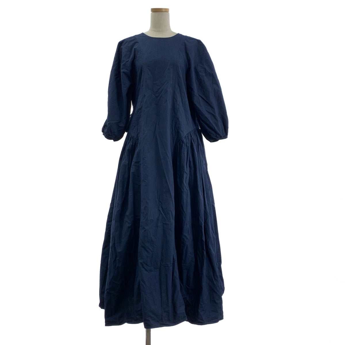 Curensology | 兩穿棉麻洋裝 | F碼 | 海軍藍 | 女款