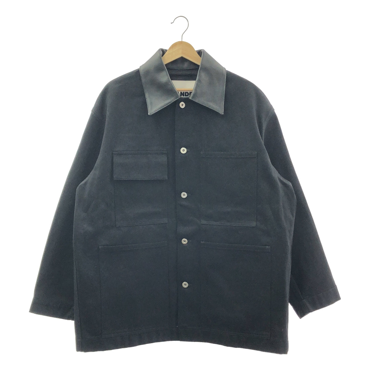 JIL SANDER / 질산더 | 2025SS | BOXY FIT DENIM CHORE JACKET 가죽 컬러 복시 피트 데님 초아 재킷 | 44 | 남성