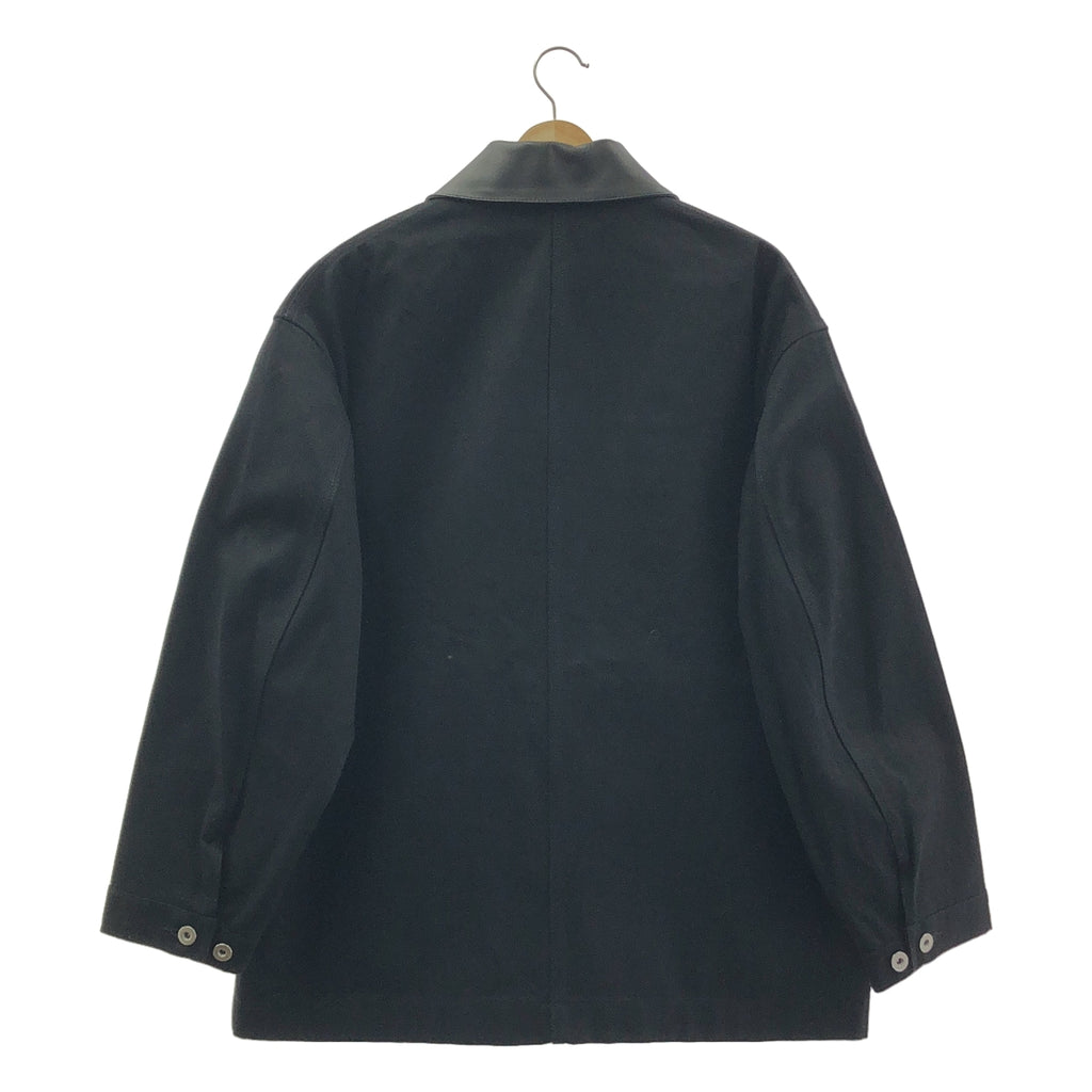 JIL SANDER / 질산더 | 2025SS | BOXY FIT DENIM CHORE JACKET 가죽 컬러 복시 피트 데님 초아 재킷 | 44 | 남성