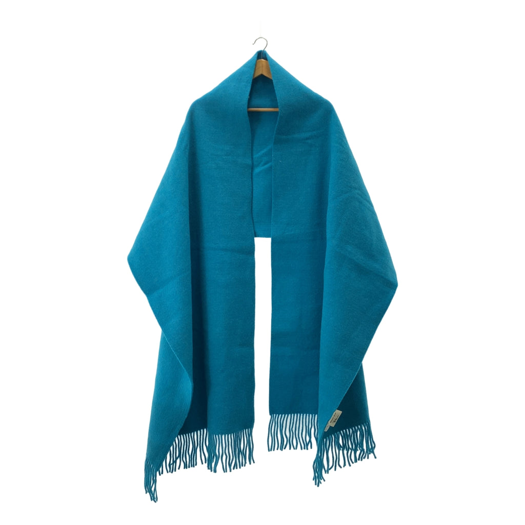 【美品】  ASAUCE MELER / アソース メレ | × Ron Herman / ロンハーマン ウール 大判 フリンジ ストール マフラー | ブルー | レディース