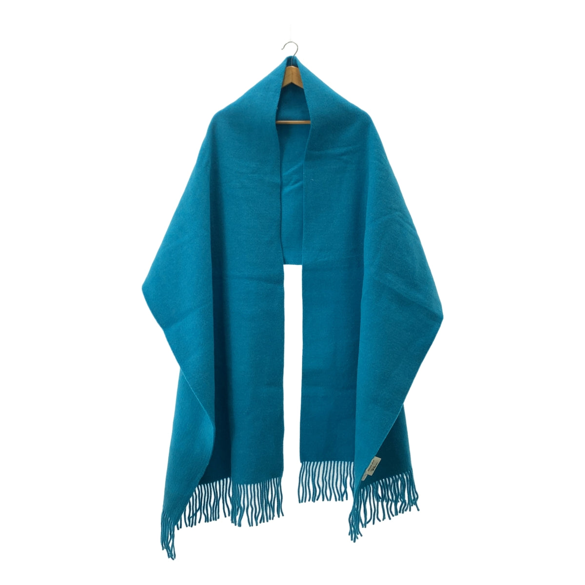【美品】  ASAUCE MELER / アソース メレ | × Ron Herman / ロンハーマン ウール 大判 フリンジ ストール マフラー | ブルー | レディース