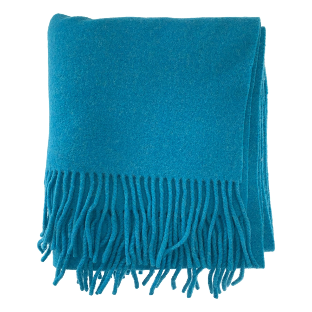 【美品】  ASAUCE MELER / アソース メレ | × Ron Herman / ロンハーマン ウール 大判 フリンジ ストール マフラー | ブルー | レディース