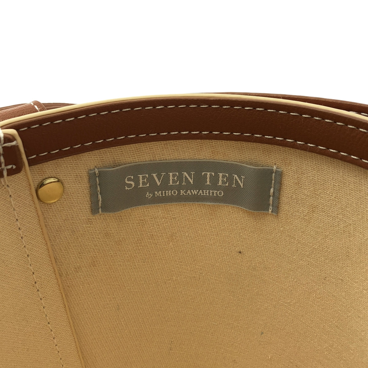 SEVEN TEN by MIHO KAWAHITO / 세븐틴 바이 미호카와히토 | 컷 워크 가죽 버킷 백 |