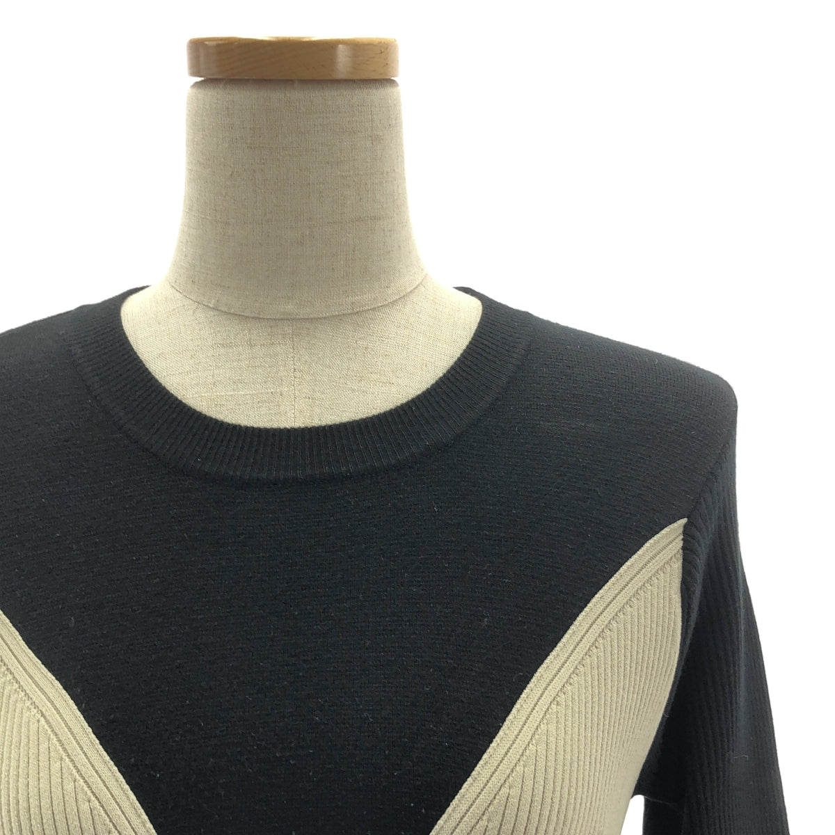 UN3D / アンスリード | カラーブロック ニット ワンピース | 36 | ブラック / ブルー / グリーン | レディース