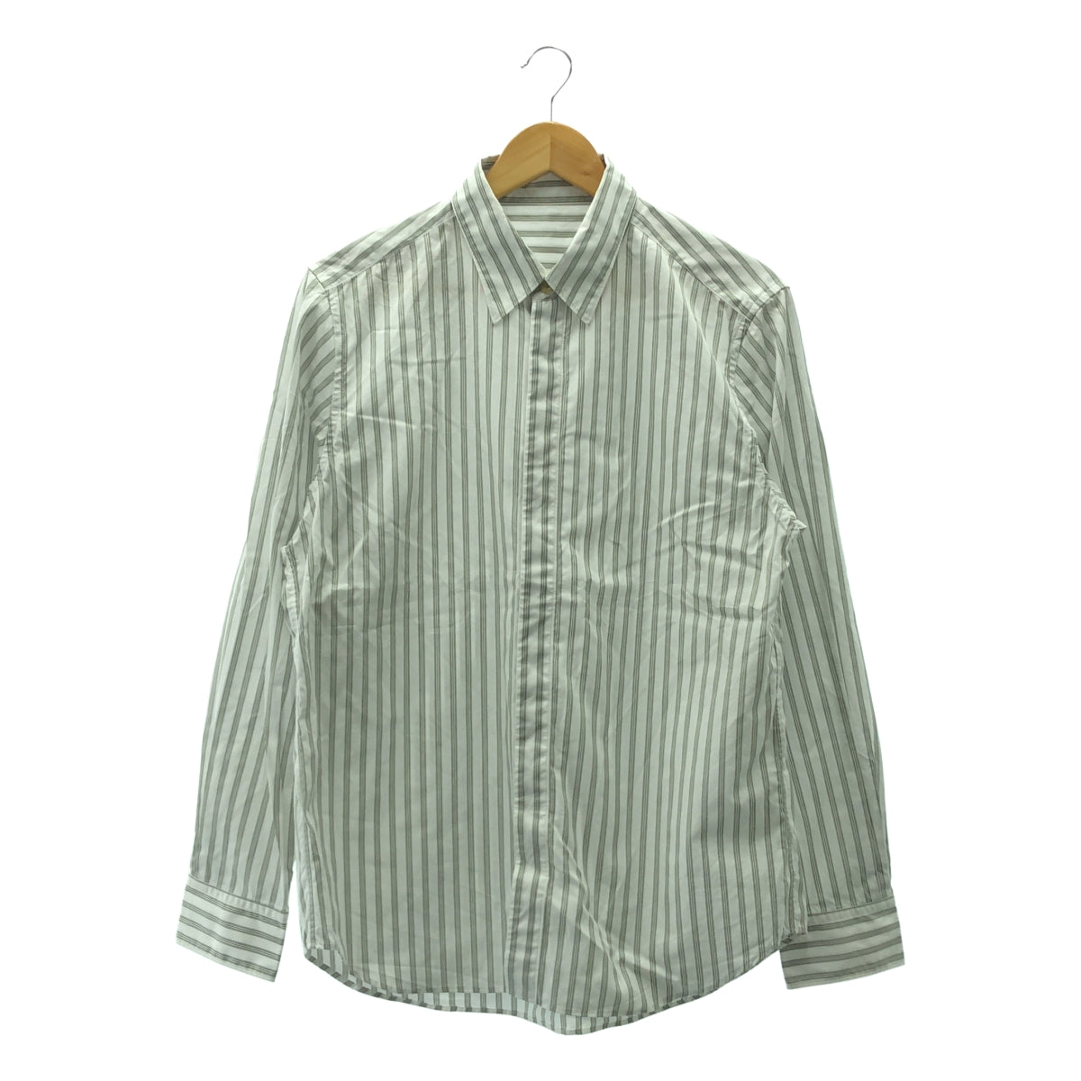 IRENISA / 일레니사 | 2024AW | FLY FRONT REGULAR SHIRT 스트라이프 플라이 프론트 셔츠 | 3 | 남성