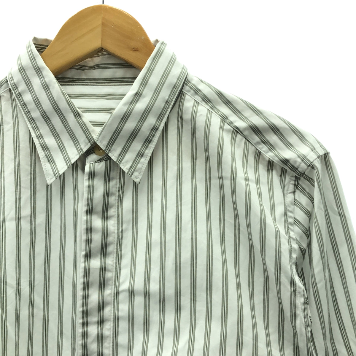 IRENISA / 일레니사 | 2024AW | FLY FRONT REGULAR SHIRT 스트라이프 플라이 프론트 셔츠 | 3 | 남성