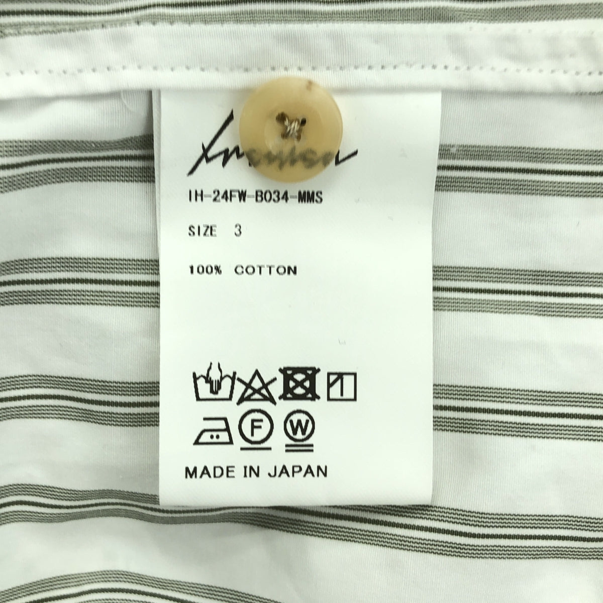 IRENISA / 일레니사 | 2024AW | FLY FRONT REGULAR SHIRT 스트라이프 플라이 프론트 셔츠 | 3 | 남성