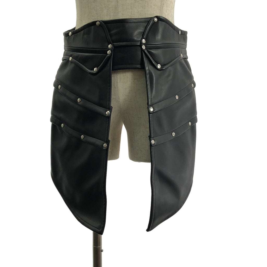 COMME des GARCONS HOMME PLUS / コムデギャルソンオムプリュス | 2016AW | フェイクレザー カシメ打ち 甲冑 鎧 ウエストアーマー | L | メンズ