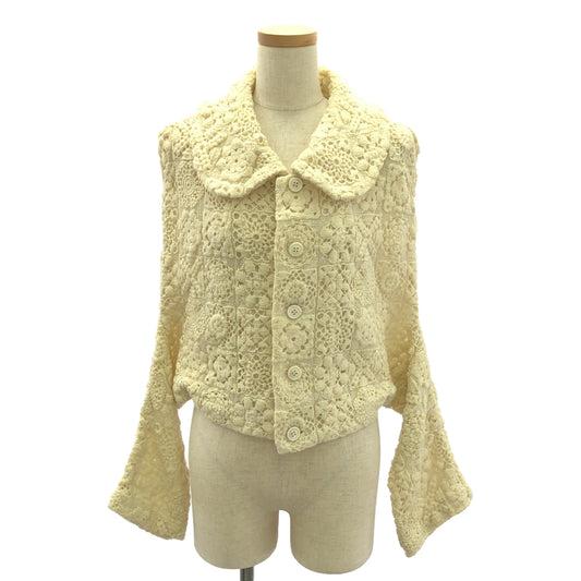 COMME des GARCONS | 2005AW | Crochet knit jacket with modified round collar / Fully lined | M | Women's