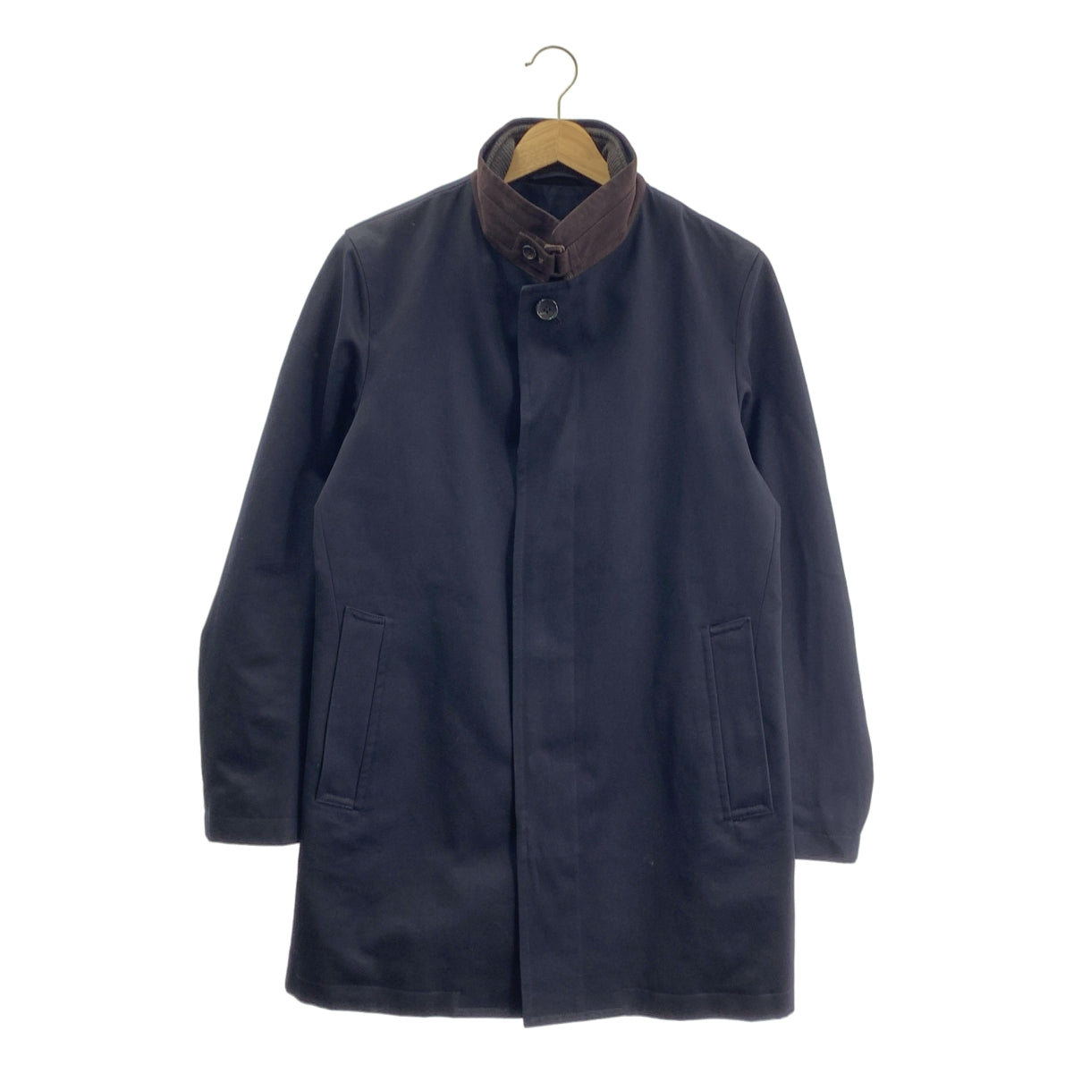 BARNEYS NEWYORK / バーニーズニューヨーク | コットン スタンドカラー ハーフコート | 46 | メンズ