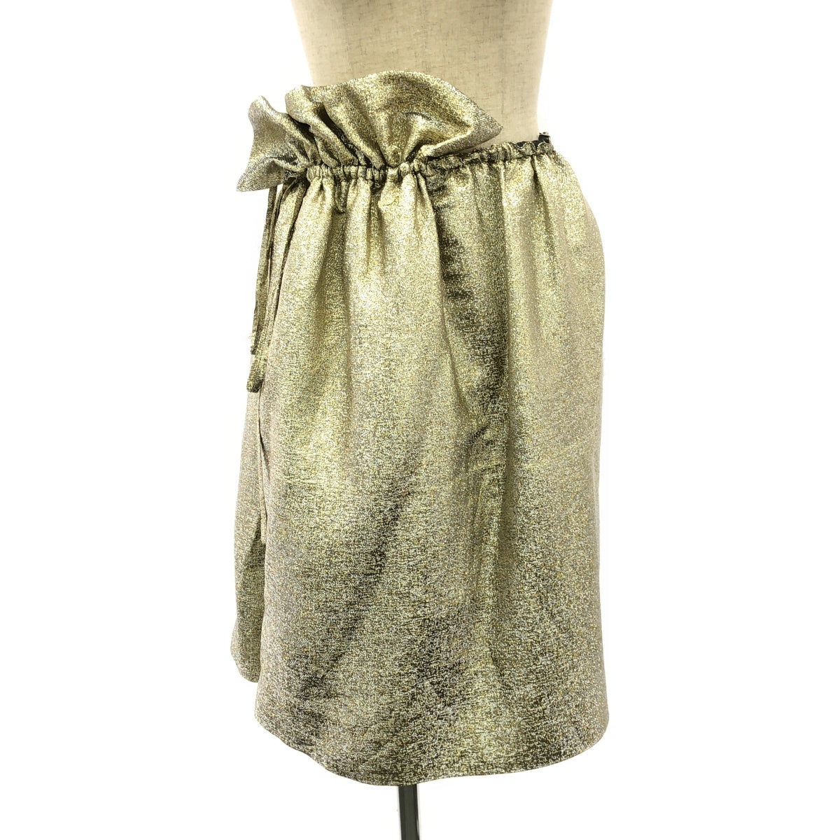 斯特拉麥卡尼 |絲綢混紡閃光裹身裙 | 40 |黃金 |女性的