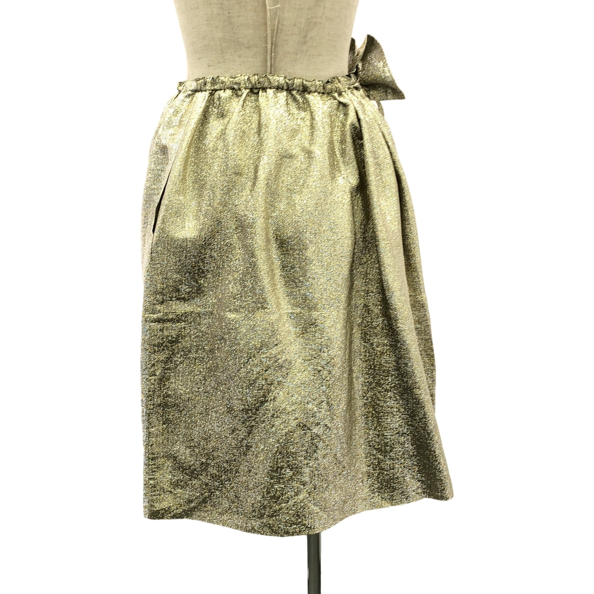 斯特拉麥卡尼 |絲綢混紡閃光裹身裙 | 40 |黃金 |女性的