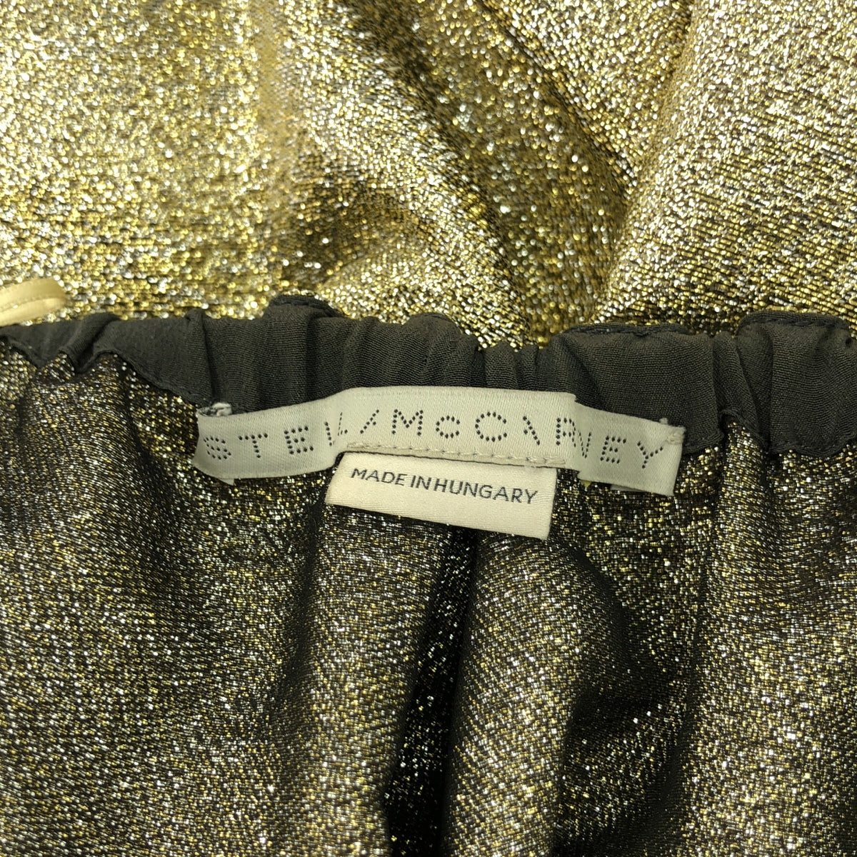 STELLA McCARTNEY / ステラマッカートニー | シルク混 グリッター ラップスカート | 40 | ゴールド | レディース