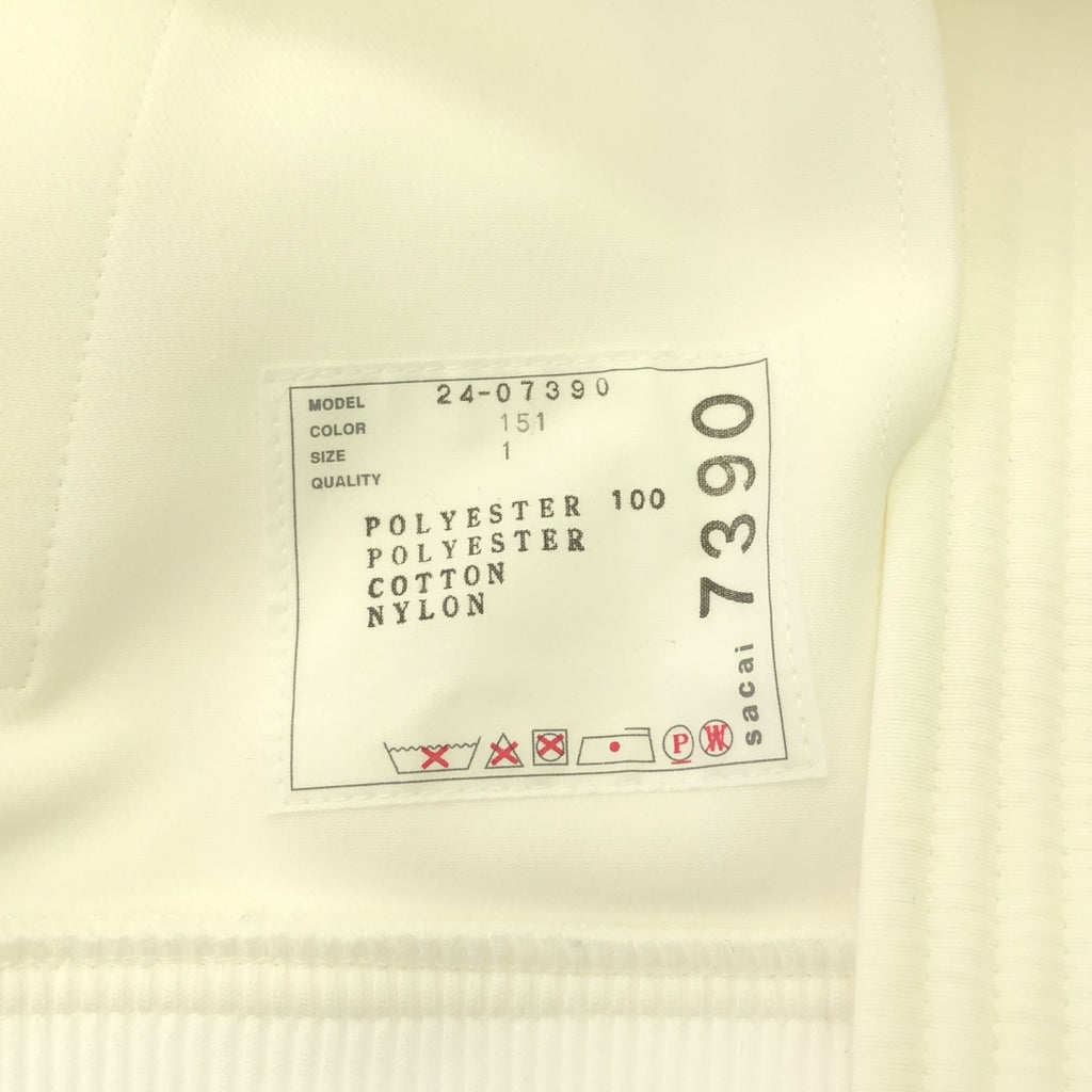 【미품】 sacai / 사카이 | 2024SS | Technical Jersey Blouson 재킷 | 1 | 화이트/블랙 | 여성