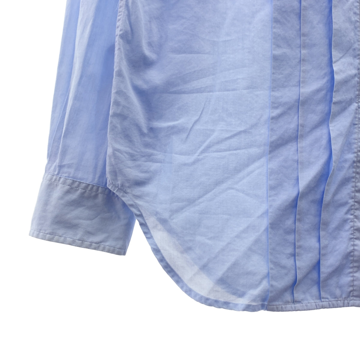 MARGARET HOWELL / マーガレットハウエル | コットン タック ロングスリーブ シャツ | 1 | レディース