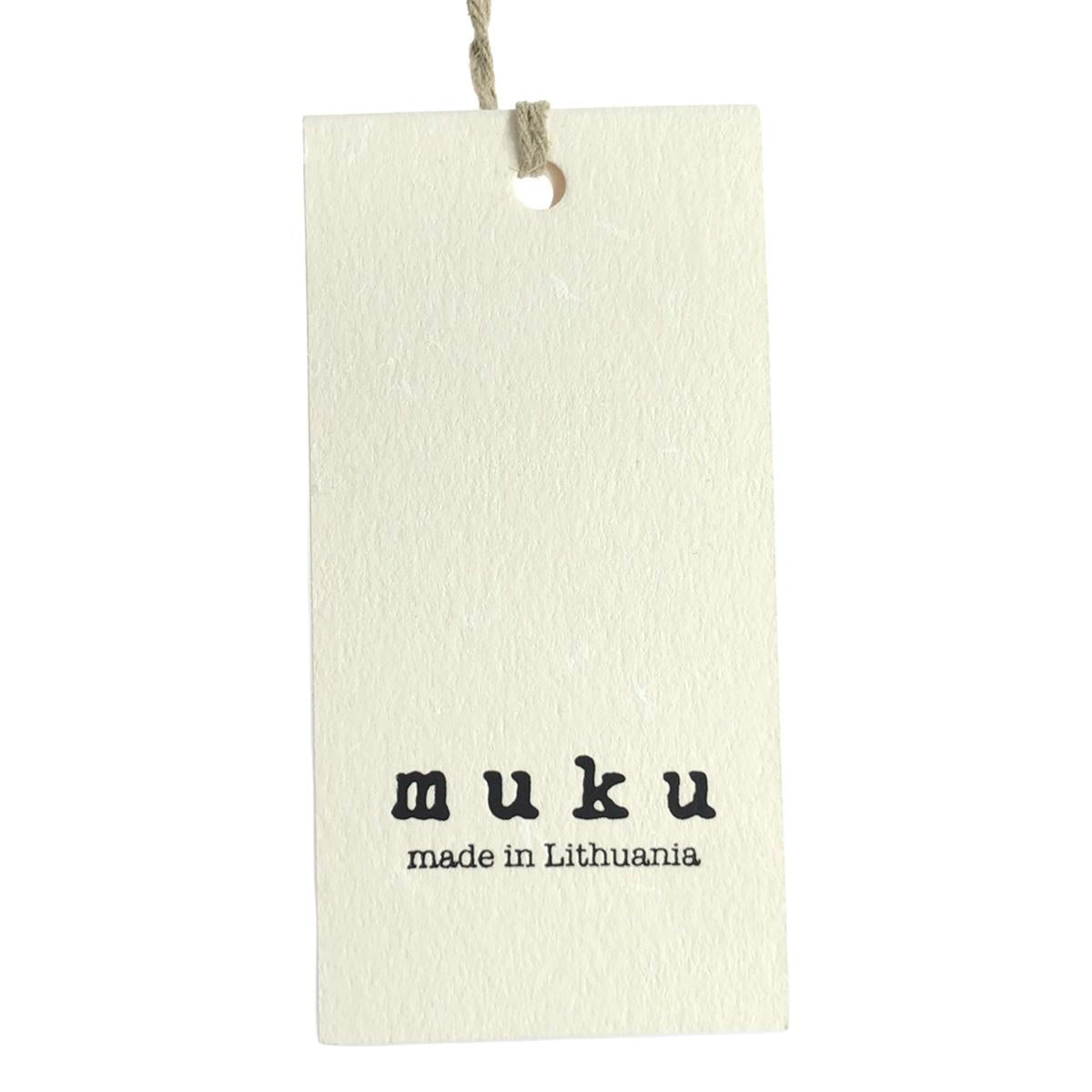 muku / muku | Linen key neck tuck dress | XS | Gray | Women's