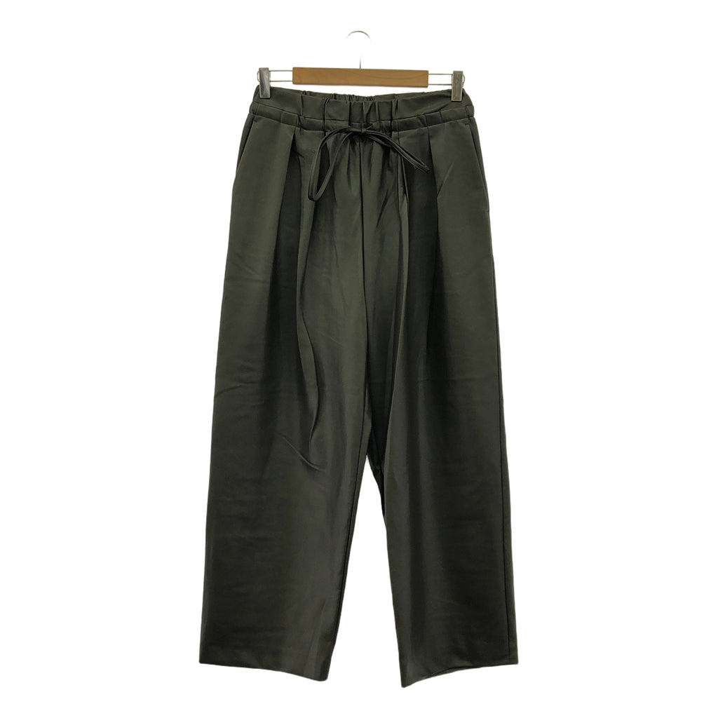 【美品】  AP STUDIO / エーピーストゥディオ | 2024AW | ドローストリング 2タック レザーライクイージーパンツ | F | ブラウン | レディース