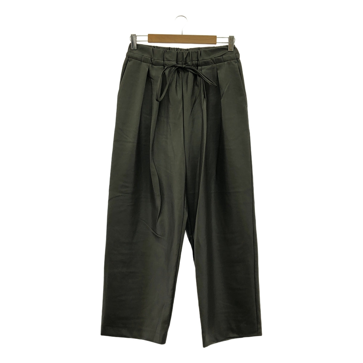 【미품】 AP STUDIO / 에피 스튜디오 | 2024AW | 드로우 스트링 2 택 가죽 라이크 이지 팬츠 | F | 브라운 | 여성