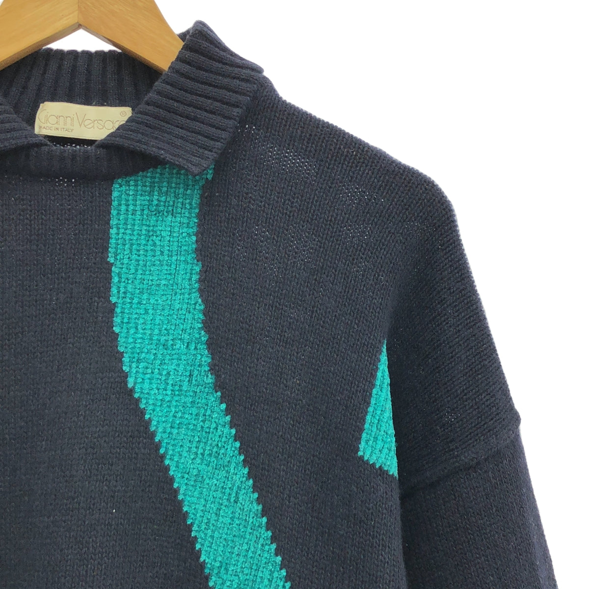 詹尼范思哲 |彩色針織套頭衫 | 2 |海軍 |女性的