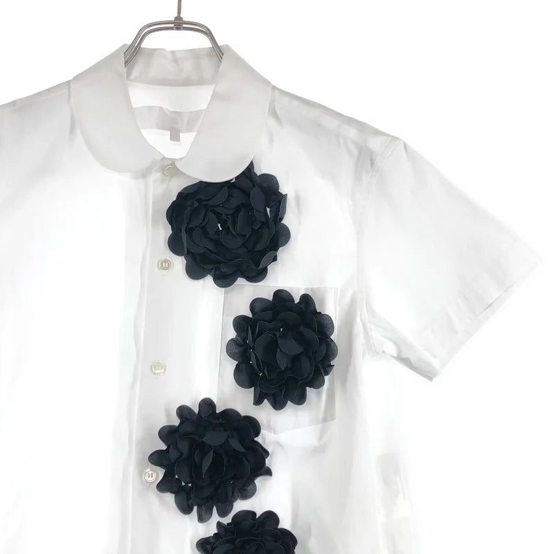 tao COMME des GARCONS / タオコムデギャルソン | 2025AW | フラワーモチーフ ラウンドカラーシャツ | S | レディース