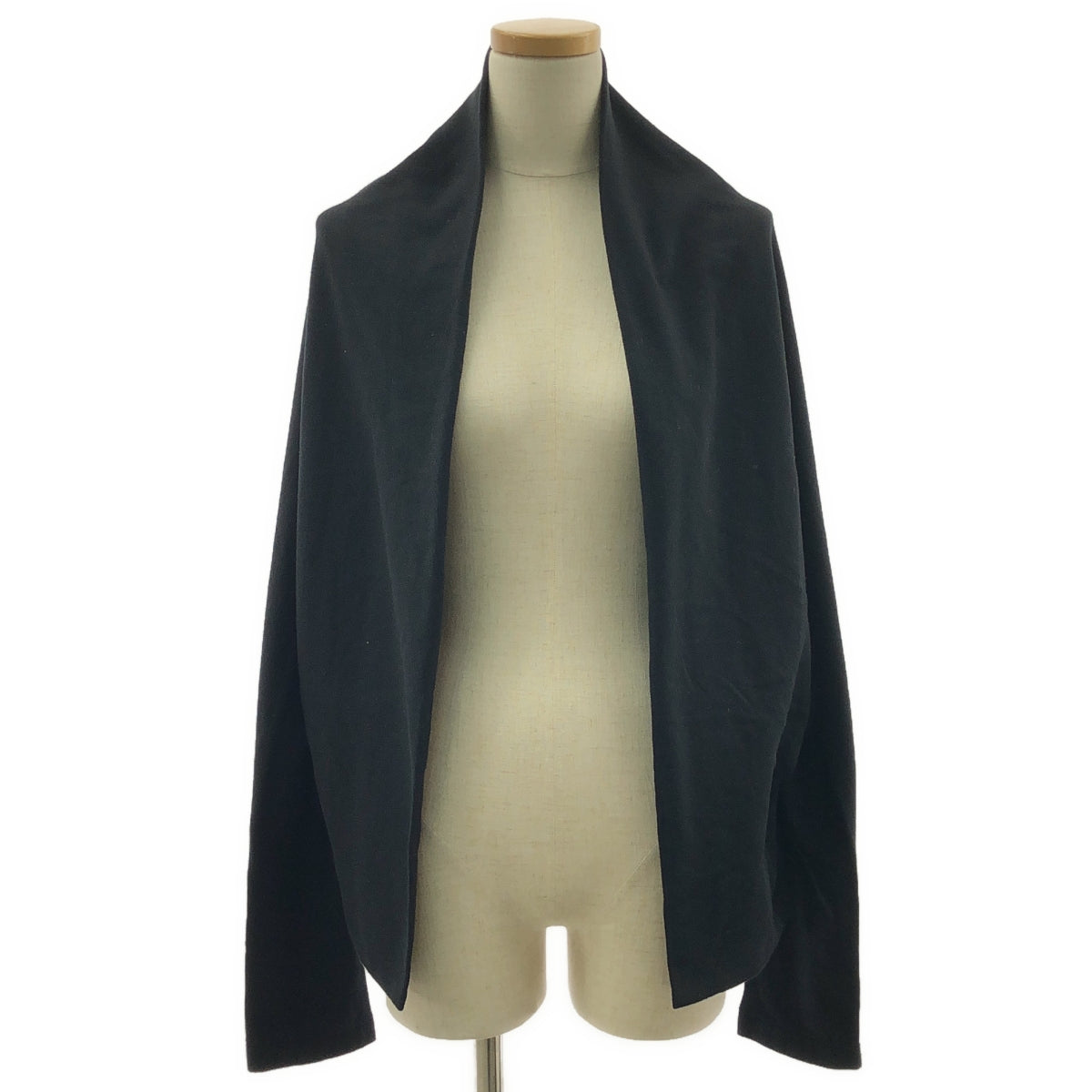 Y's / Y's Yohji Yamamoto | 棉質人造絲無扣不對稱開襟衫外套 | 尺寸 2 | 女款