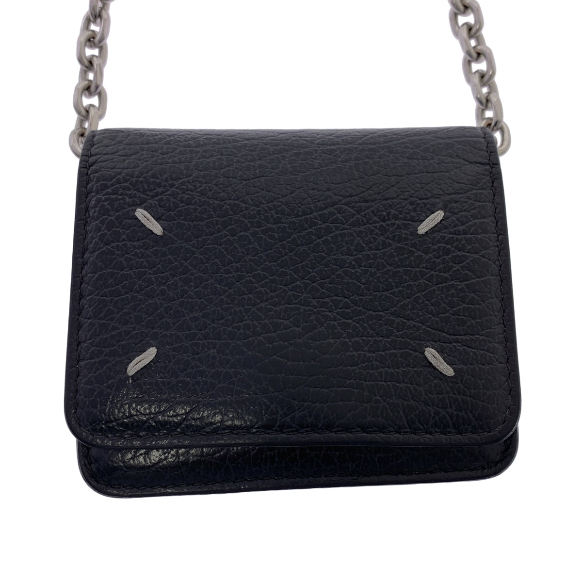 Maison Margiela / メゾンマルジェラ | 4ステッチ チェーン ミニウォレット | ブラック | レディース