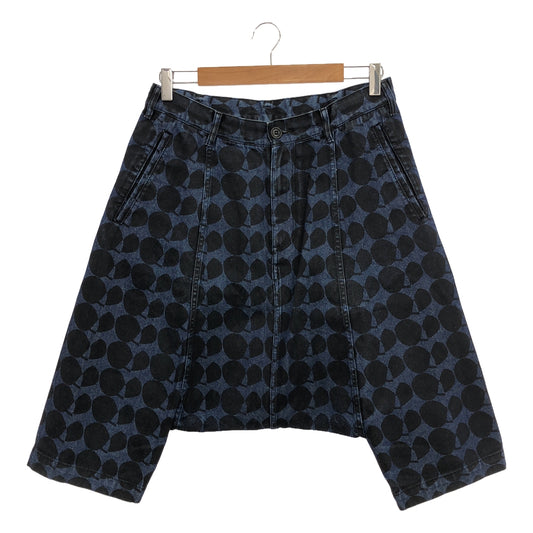 BLACK COMME des GARCONS | 2010SS | Cotton all-over print wide sarouel pants | S | Women's