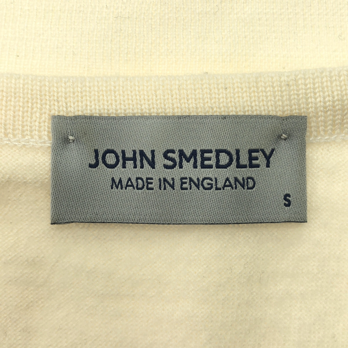 JOHN SMEDLEY / ジョンスメドレー | ウール 半袖 ニット | S | ナチュラル | レディース