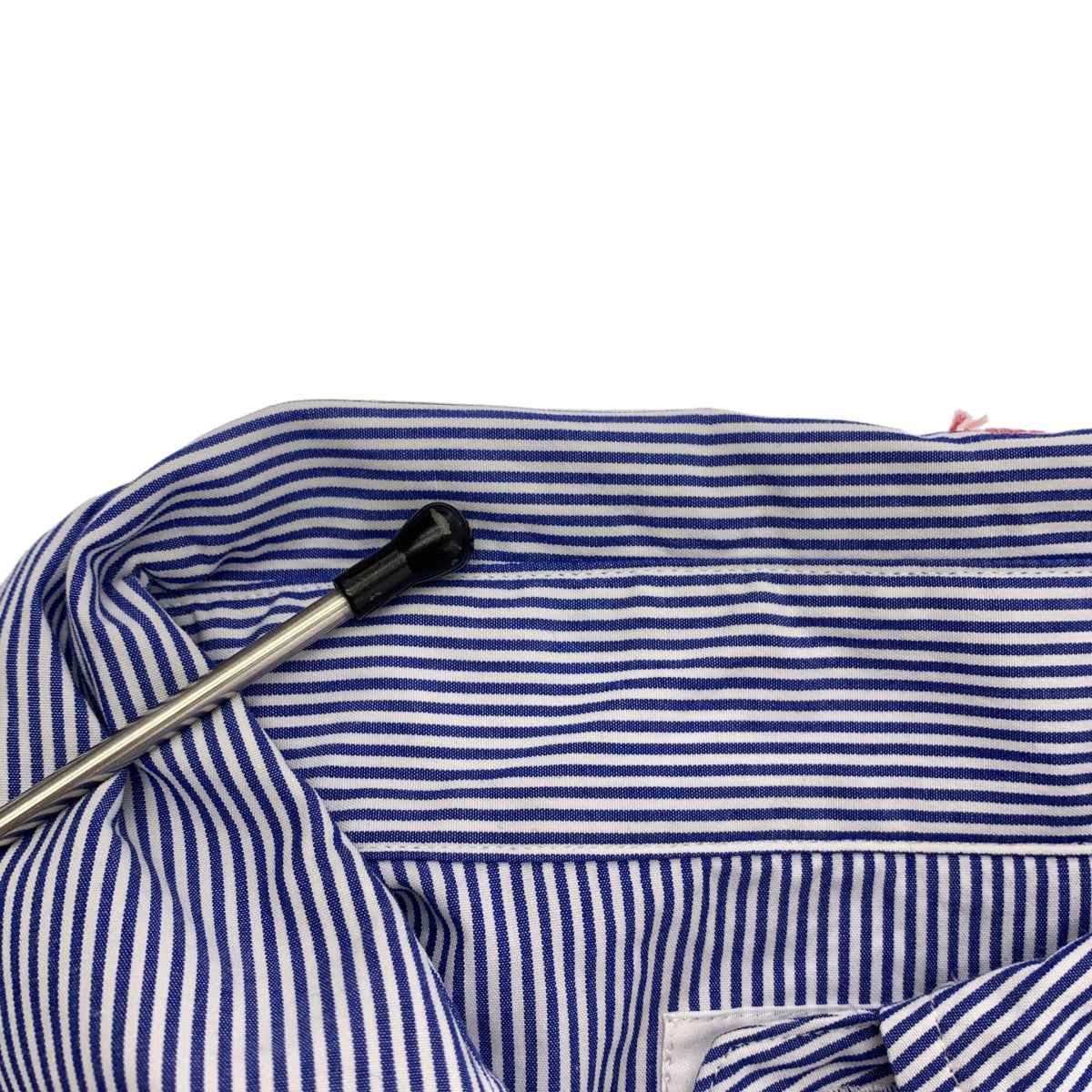 JOHN MASON SMITH / 존 메이슨 스미스 | 2025SS | FLOWER EMBROIDERY SHORT / 스트라이프 엠브로이드리 오버 셔츠 블라우스 | M | 여성