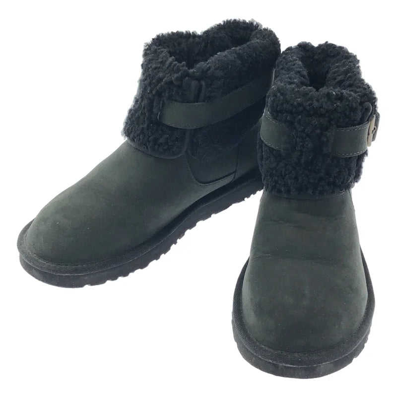 UGG / UGG | 麂皮扣環毛皮雪靴 | 24公分 | 女款