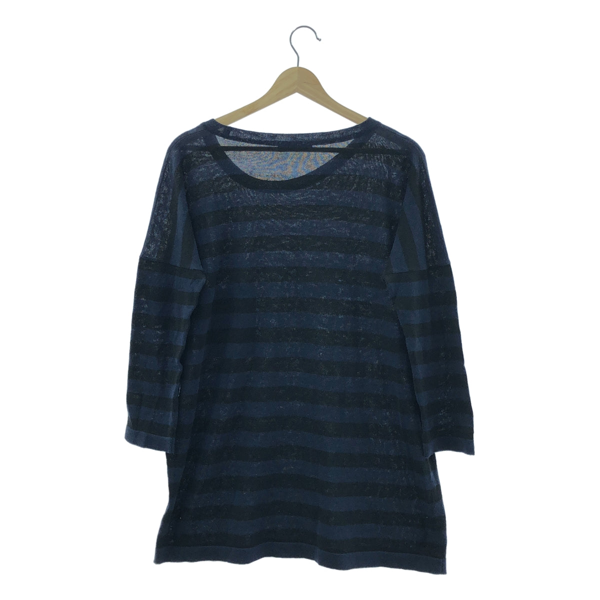 QUEENE and BELLE / 퀸앤벨 | 크라운 자수 테두리 니트 | 네이비 / 블랙 | 여성