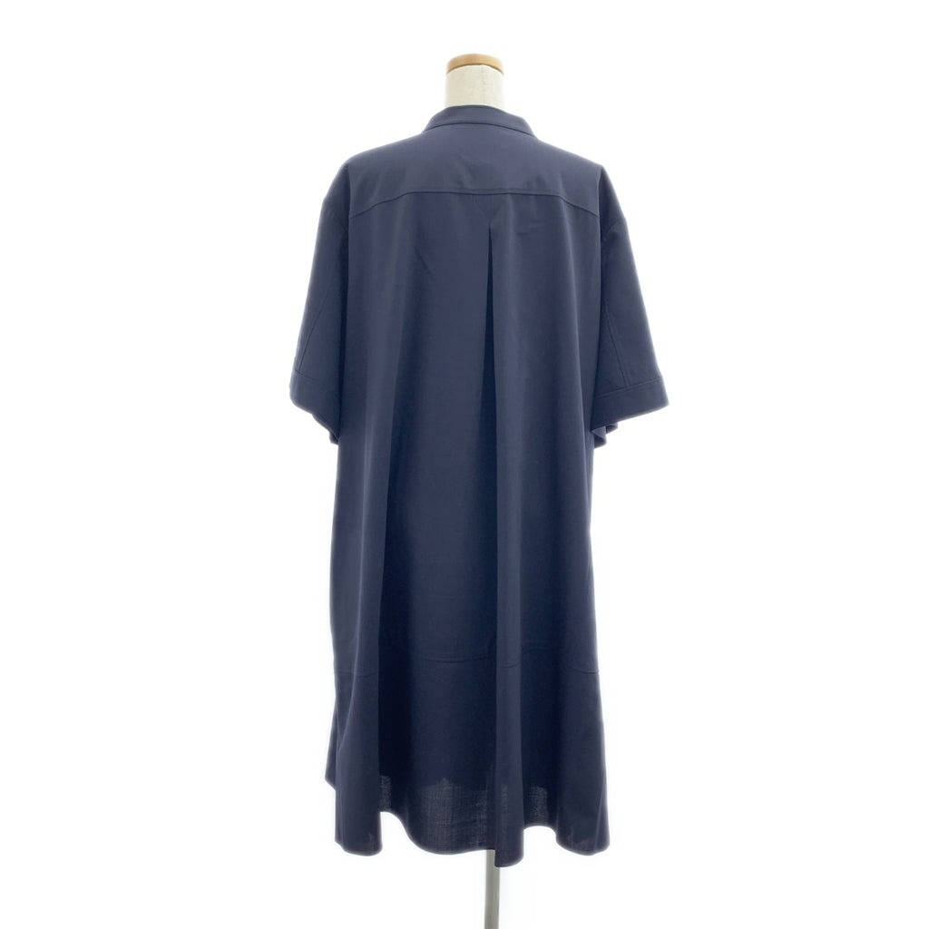 JIL SANDER 海軍藍 | 羊毛套頭襯衫裙 | 44號 | 女裝