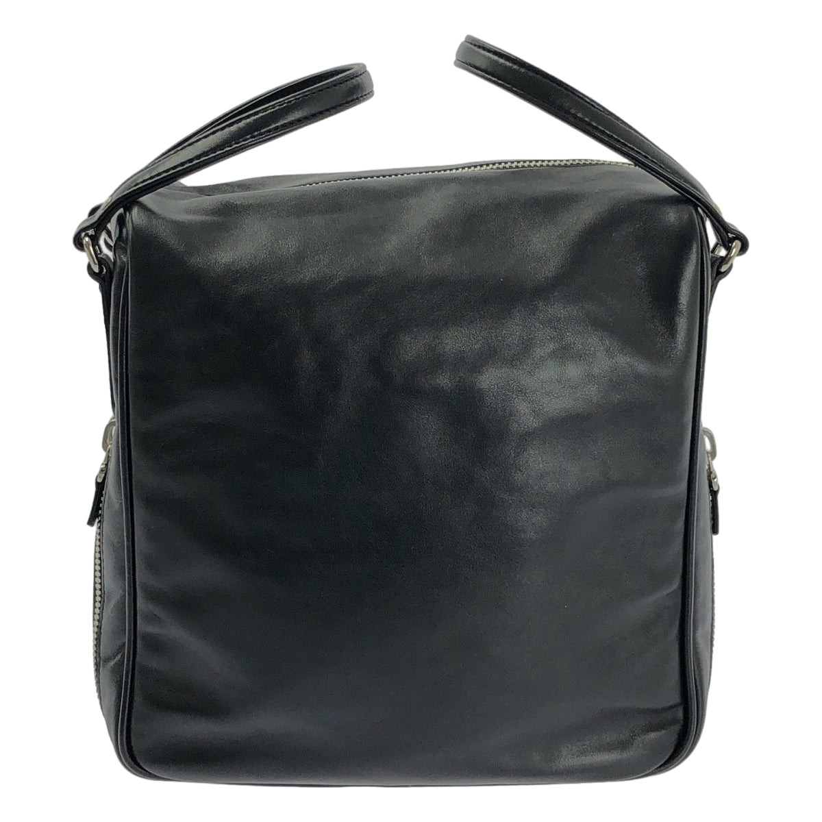 【美品】  JACQUES LE CORRE / ジャックルコー | レザー ジップ 2way スクエア ショルダーバッグ | ブラック | レディース