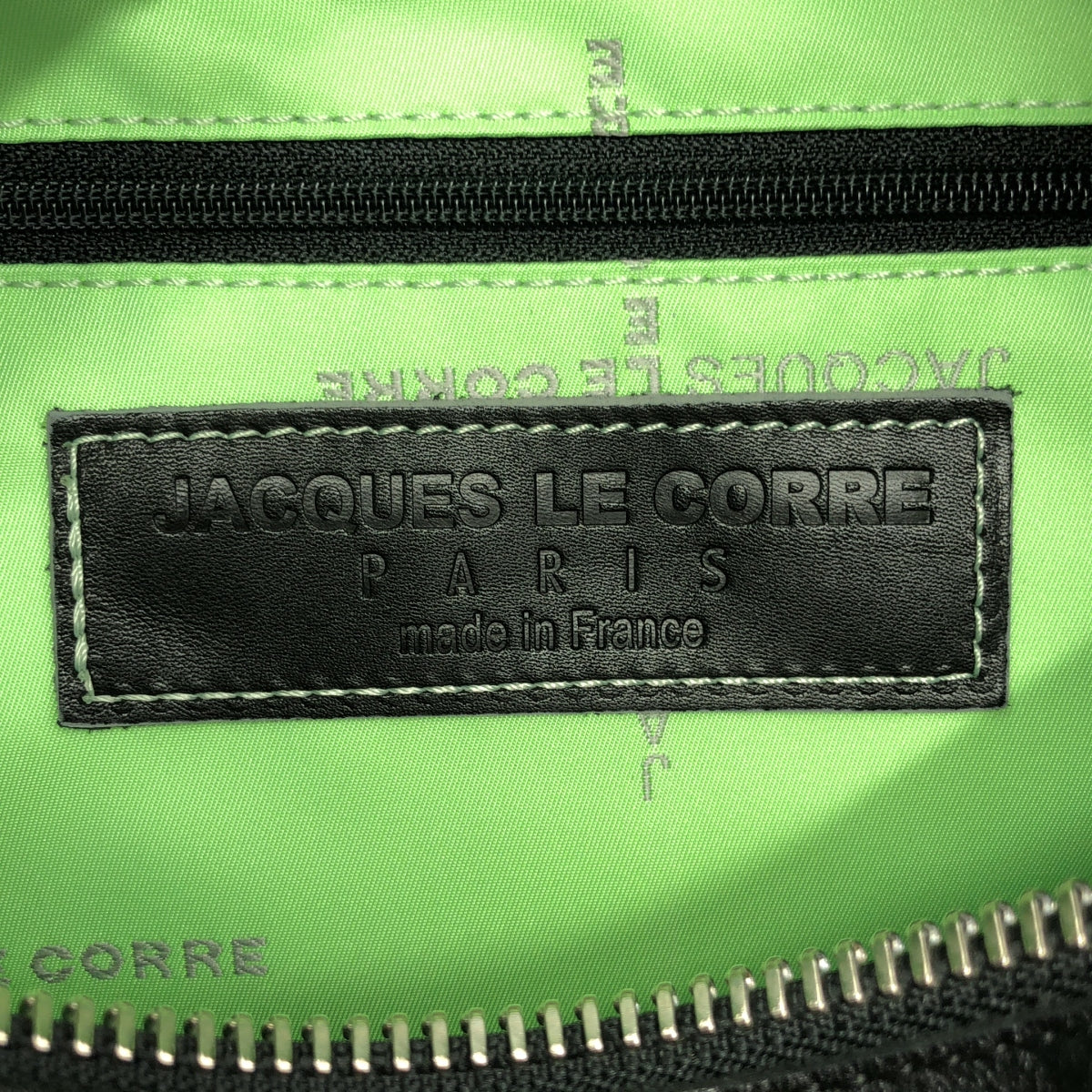 【美品】  JACQUES LE CORRE / ジャックルコー | レザー ジップ 2way スクエア ショルダーバッグ | ブラック | レディース