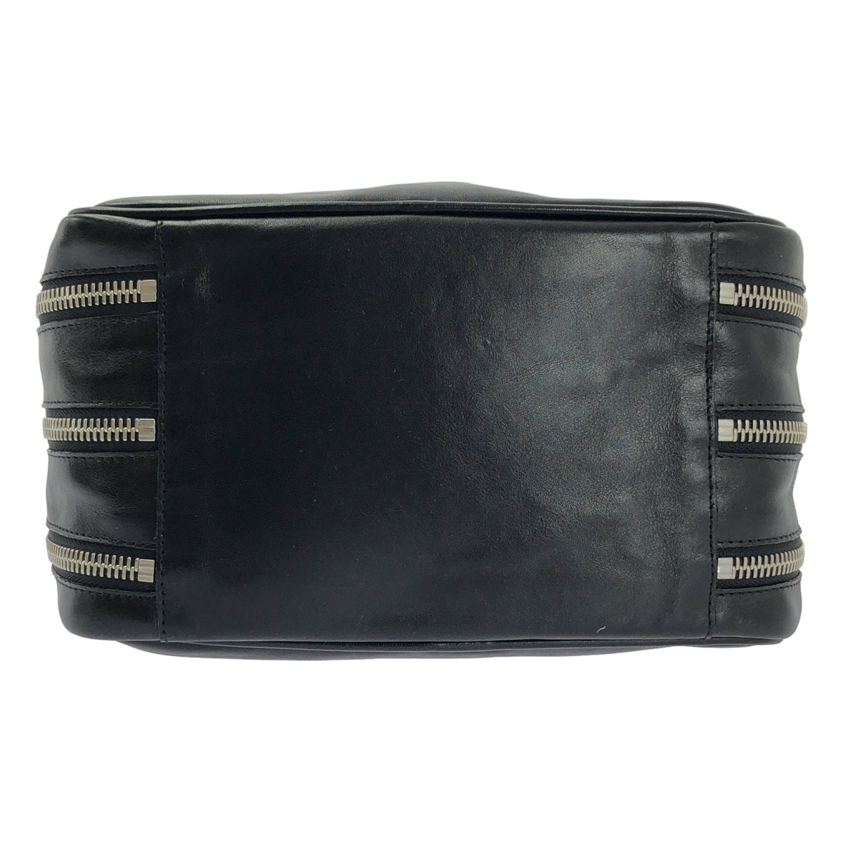 【美品】  JACQUES LE CORRE / ジャックルコー | レザー ジップ 2way スクエア ショルダーバッグ | ブラック | レディース