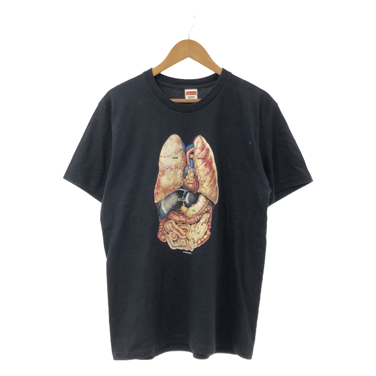 SUPREME / 슈프림 | 2018AW | Guts Tee 가츠 장기 프린트 티셔츠 | M | 네이비 | 남성