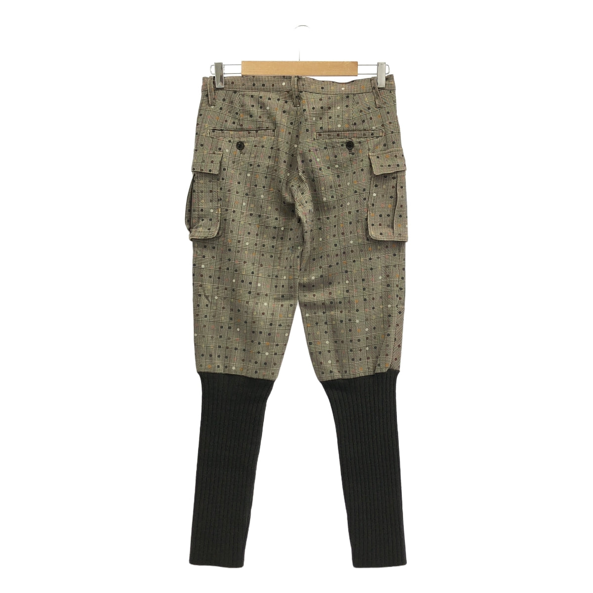 [品相良好] mina perhonen / mina perhonen |陽光明媚的雪地羅紋針織對接褲| 1 |棕色|女性的